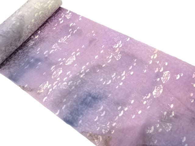 JAPANESE KIMONO / ANTIQUE BOLT FOR KIMONO / SILK / FOLDING FAN